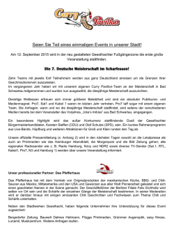 Seien Sie Teil eines einmaligen Events in unserer Stadt!