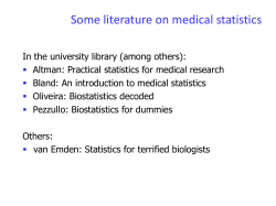 Some literature on medical statistics