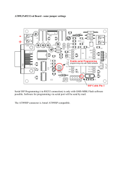 AT89LPx052 Eval Board - some jumper settings ISP Cable Pin 1