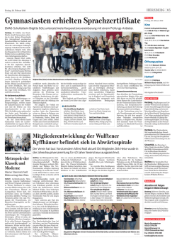 Gymnasiasten erhielten Sprachzertifikate
