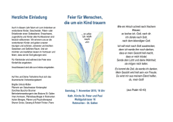Herzliche Einladung Feier f&uuml;r Menschen, die um ein Kind trauern