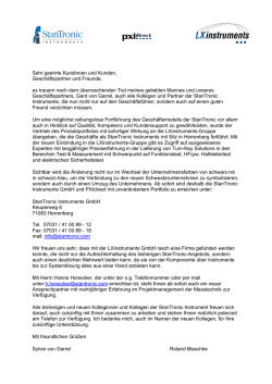 StanTronic zieht nach Sindelfingen um