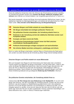 Bürger & Politik - Die STADTGESTALTER