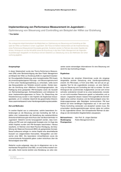 Implementierung von Performance Measurement im Jugendamt