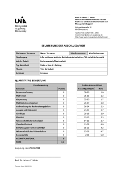 beurteilung der abschlussarbeit