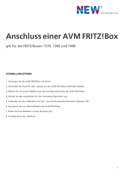 Anschluss einer AVM FRITZ!Box