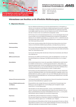 Informationen zum Anschluss an die &ouml;ffentliche - AWB-FFB