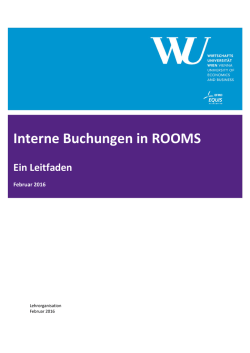 Interne Buchungen in ROOMS