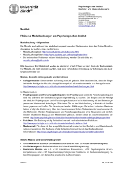 Mitteilung (d) - Psychologisches Institut