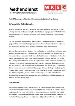 Pressemitteilung - BAUAkademie Salzburg
