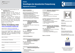 Grundlagen der dynamischen Temperierung - Kunststoff