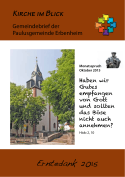 Erntedank 2015 - Paulusgemeinde