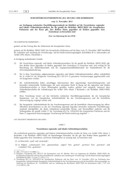DURCHF&Uuml;HRUNGSVERORDNUNG (EU) 2015/ 2011 DER