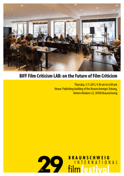 BIFF Film Criticism LAB: on the Future of Film Criticism