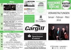 Januar - Februar - März - Friedenskirche Krefeld