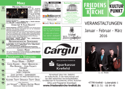 Januar - Februar - M&auml;rz - Friedenskirche Krefeld