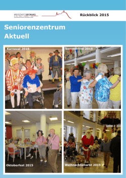 Hauszeitung R&uuml;ckblick 2015 - Seniorenzentrum Siegburg GmbH