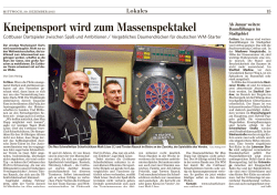 Artikel - Dart Club Scharfschützen Cottbus eV