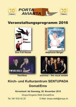 Veranstaltungsprogramm 2016