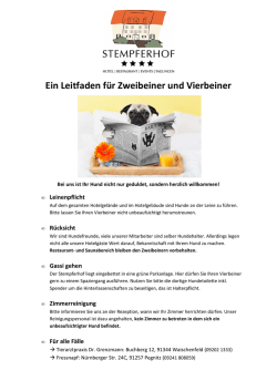 Ein Leitfaden f&uuml;r Zweibeiner und Vierbeiner
