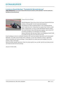 Lorenzo zu Ducati-Wechsel: "Fantastische Herausforderung"