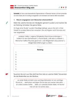 Ehrenamtlich t&auml;tig sein