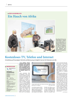 Ein Hauch von Afrika Kostenloses TV, Telefon und Internet