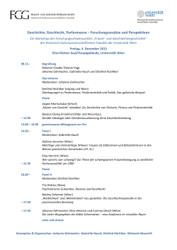 Programm - Universität Wien