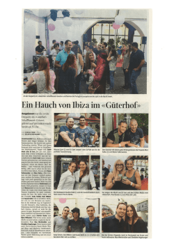 Ein Hauch von Ibiza im &laquo;G&uuml;terhof&raquo;