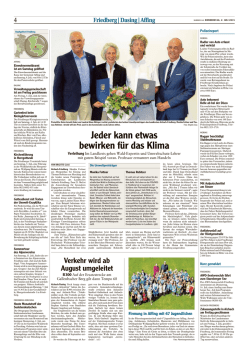 Jeder kann etwas bewirken f&uuml;r das Klima