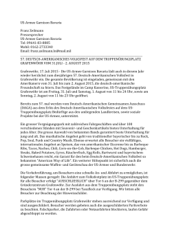 Pressemitteilung - Deutsch-Amerikanisches Volksfest Grafenwöhr