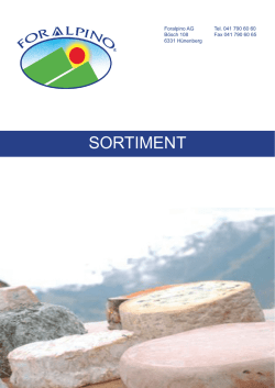 SORTIMENT - Foralpino AG