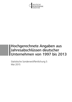 Hochgerechnete Angaben aus Jahresabschl&uuml;ssen deutscher