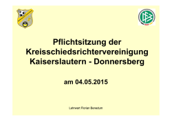 Sitzung 04.05.2015 - Fußballkreis Kaiserslautern