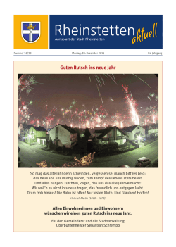 Guten Rutsch ins neue Jahr