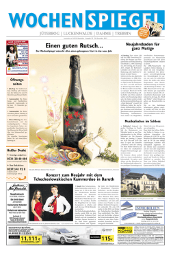 einen guten rutsch... - Wochenspiegel Brandenburg