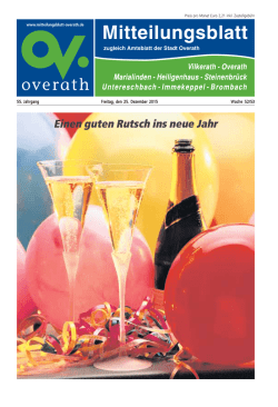 Einen guten Rutsch ins neue Jahr
