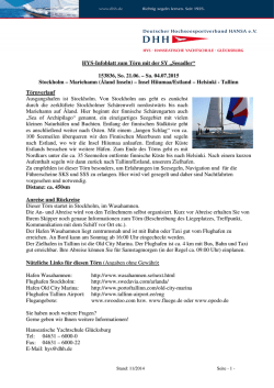 HYS-Infoblatt zum T&ouml;rn mit der SY &bdquo;Seeadler&ldquo;