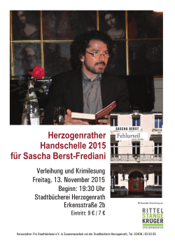 Herzogenrather Handschelle 2015 für Sascha Berst
