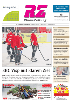 EHC Visp mit klarem Ziel
