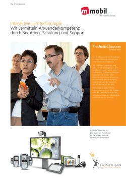 Interaktive Lerntechnologie Wir vermitteln Anwenderkompetenz