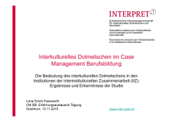 Interkulturelles Dolmetschen im Case Management