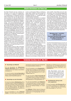 27. Juni 2015 Seite 5 Amtsblatt Wilsdruff Technischer Ausschuss