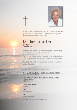 Pauline Labacher - Bestattung Jung