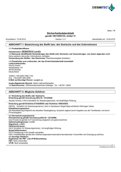 Sicherheitsdatenblatt
