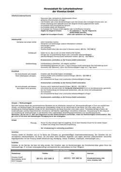 Hinweise f&uuml;r Leiharbeitnehmer