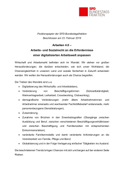 Arbeiten 4.0 - SPD-Bundestagsfraktion