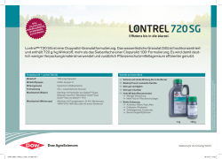 Lontrel™ 720 SG ist eine Clopyralid