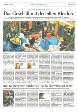 Das Geschäft mit den alten Kleidern