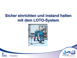 Sicheren Einrichten und Instandhalten mit dem LOTO